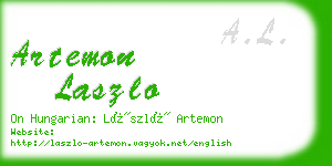 artemon laszlo business card